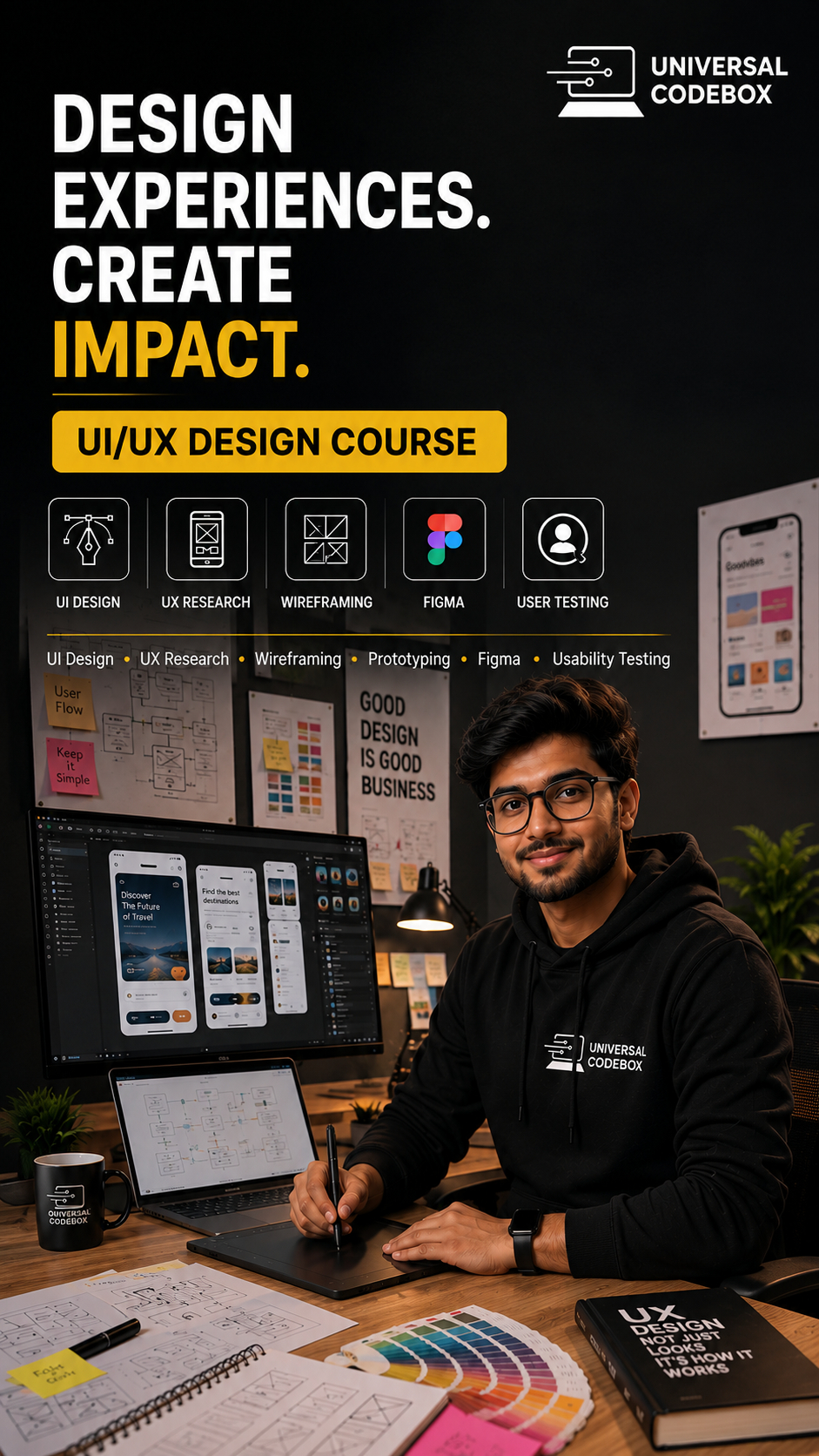 Professional UI/UX Designing course preview